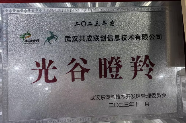 武汉共成联创信息技术有限公司荣获2023年度光谷瞪羚奖